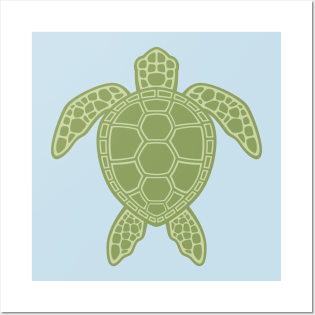 Green Sea Turtle Wall Art by fizzgig